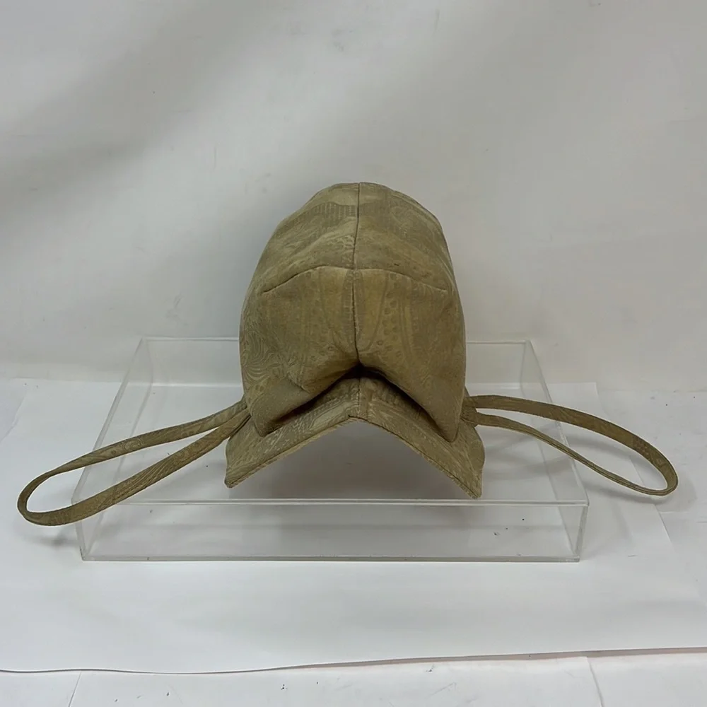 Michelle Lalonde Bone Color Lambsuede Evening Wristlet Bag